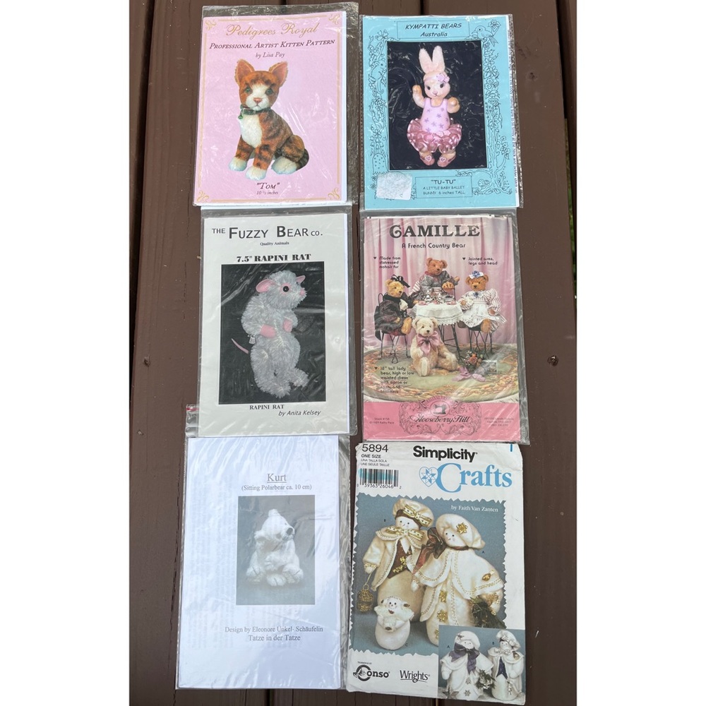 Bundle of 6 Animal Sewing Patterns